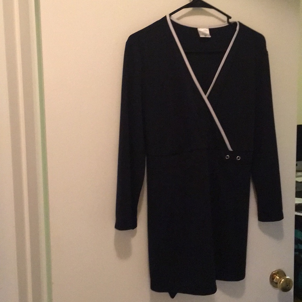 3/4 sleeve navy blue maternity top